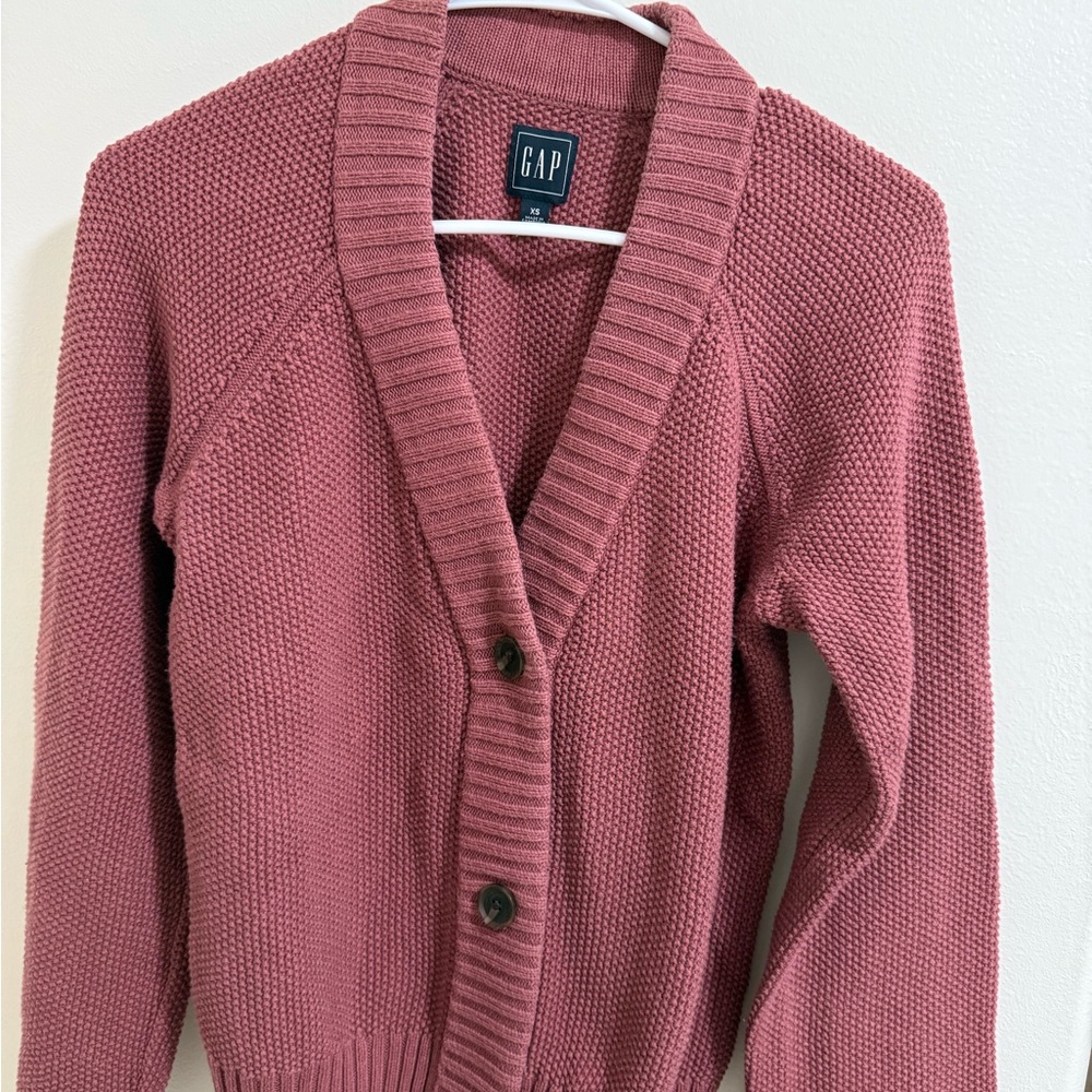 GAP Dusty Rose Knit Cardigan